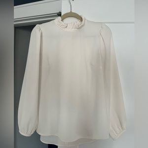 J Crew Ruffle Neck Top